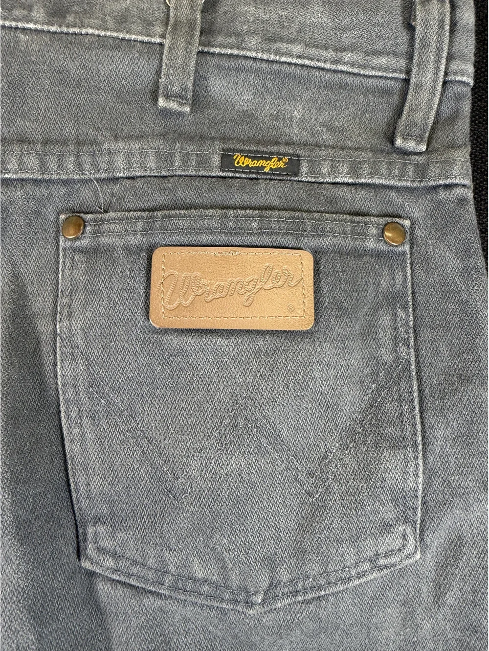 Wrangler 938CHG Men's Gray Jeans 33x32 Straight Fit